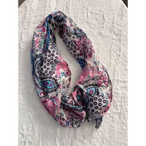Large Pink Paisley Shawl 100% Cotton